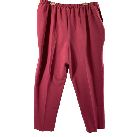 Blair Pants Womens Size 24W Cranberry Red‎ Slacks Polyester Blend Pockets - Picture 2 of 10